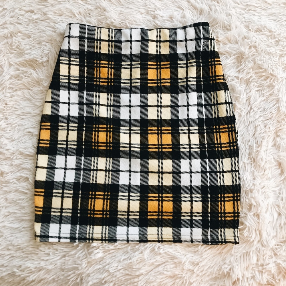 Plaid Bodycon Skirt